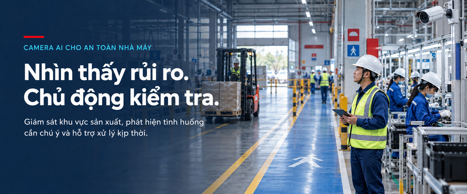 Giải pháp Camera AI giám sát an toàn lao động trong nhà máy